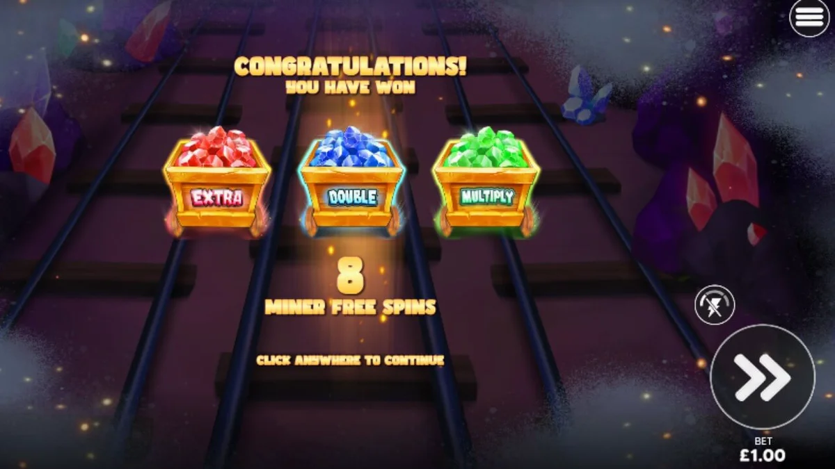 Tampilan visual slot Pickaxe Payday dengan karakter penambang kartun yang lucu.